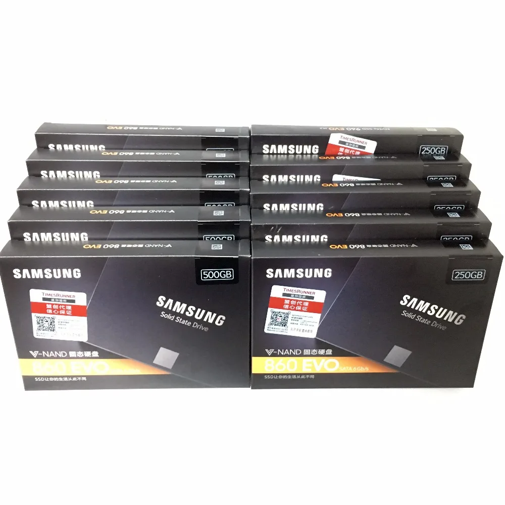 Samsung 860 EVO 860EVO 250 ГБ 250 г 2,5 SATA3 SSD настольных ПК ноутбука сервер 2,5 Internal Solid State Dribe SSD 500 ГБ 1 ТБ 250 ГБ