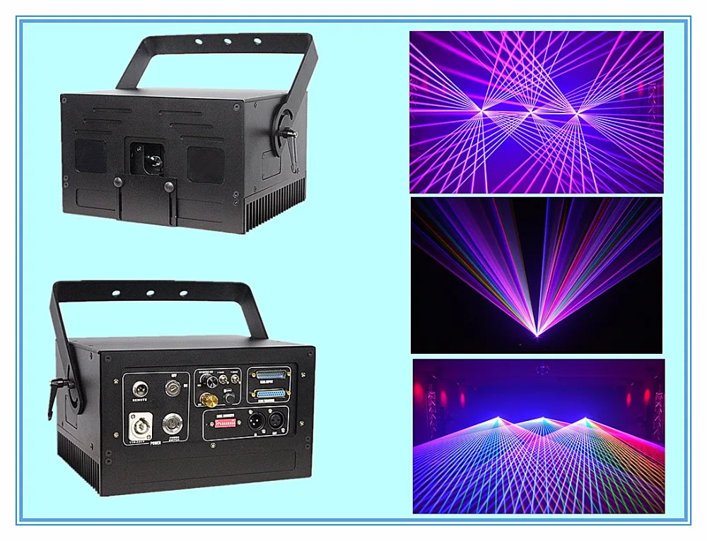 

Rasha Hot High Speed Scanner 3W RGB Full Color Animation Laser Light With ILDA Moudle Disco Laser Fat Beam 3D Quickshow
