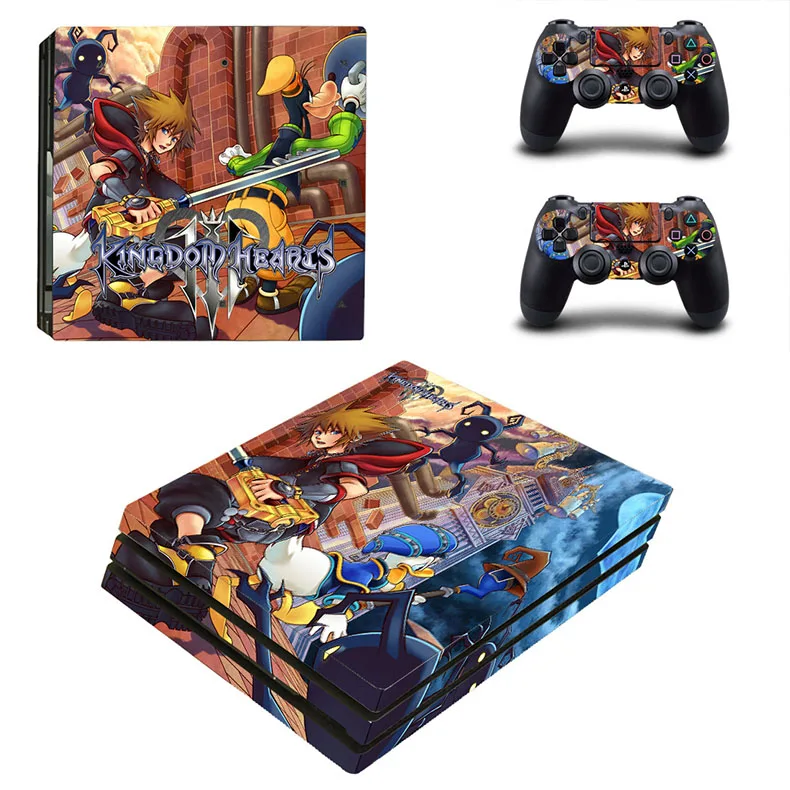 Kingdom Hearts 3 PS4 Pro стикер s Vinilo наклейка PS 4 Play станция 4 Pro кожа для playstadi4 Pro консоль и два контроллера