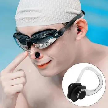 

Soft Swimming Nose Clip Earplugs Set Waterproof Silicone Surf Diving Swimming Pool Accessories For Adults Ear Plug