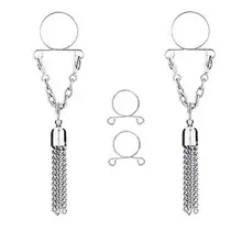 Кисточка цепь кольцо для соска искусственный кольцо для соска поддельные соски нательное пирсинг-кольцо