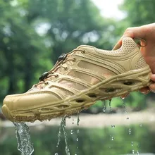 Ультралегкая Мужская обувь для спорта на открытом воздухе, кемпинга, болотных прогулок, тактическая походная обувь для мужчин, летняя дышащая устойчивая обувь