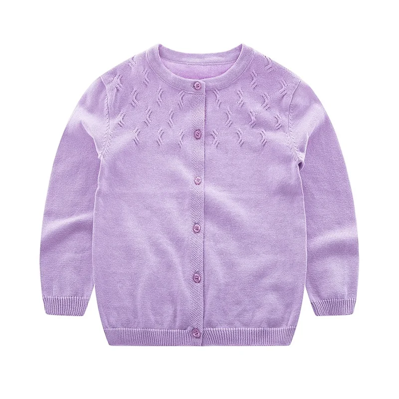 Candy Color Baby Girls Sweater Cotton Soft  Kids Cardigan Long Sleeve O Neck Cardigan SweatShirt For Girls Baby Girls Clothing (4)