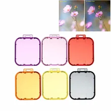 6 in 1 for GoPro HERO5 Sport Action Camera Proffesional Colorized Lens Filter(Red + Yellow + Purple + Pink + Orange + Grey)