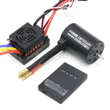 RC 3650 4300KV 3900KV 3500KV 3100KV Sensorless Brushless ESC Do Motor Brushless com 60A com LED Cartão de Programação para 1/10 RC carro
