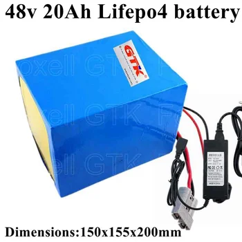 

48V 1400W LiFePO4 48V 20ah lifepo4 battery 32650 lifepo4 cells scooter electric vehicles BMS inverter + 58.4v 5A charger