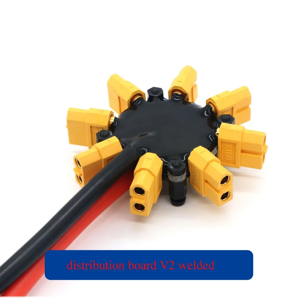

Yuenhoang 1PC High Current Distribution Board V2 Welded Power Signal Integrated Disk Management Module for RC Plant UAV Drone