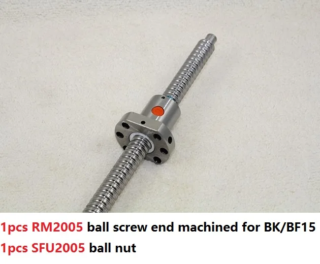 

1pcs RM2005 1500mm long ball screw guide way with end machined+ 1pcs SFU2005 single ball nut for CNC router