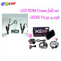 Новое поступление светодио дный BDM РАМА + KESS V2.32 FW4.036 без маркер Limited мастер Kess V2 OBD2 менеджер Тюнинг Комплект ECU программист Чип инструмент