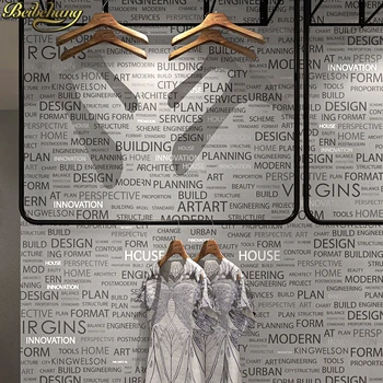 

beibehang home decor Flock Words Textured Letters wallpaper for wall covering Home Decoration papel de parede 3d wall paper roll