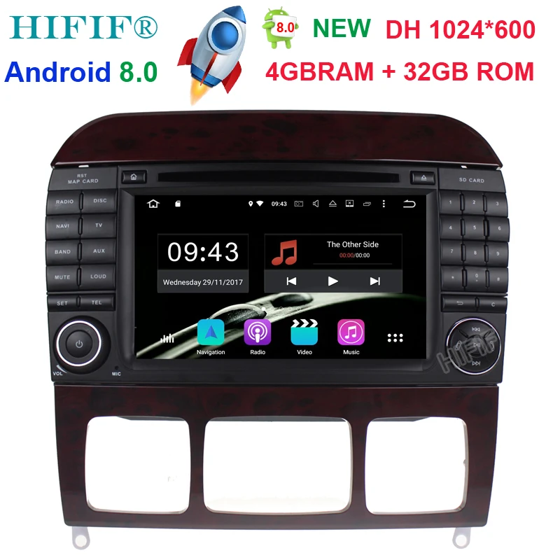 Excellent HIFIF 7" Android 8.0 4G RAM Radio GPS Car DVD Player for Mercedes Benz S-Class W220 S280 S320 S350 S400 S430 S500 1998-2004 2005 0 Excellent HIFIF 7" Android 8.0 4G RAM Radio GPS Car DVD Player for Mercedes Benz S-Class W220 S280 S320 S350 S400 S430 S500 1998-2004 2005 0