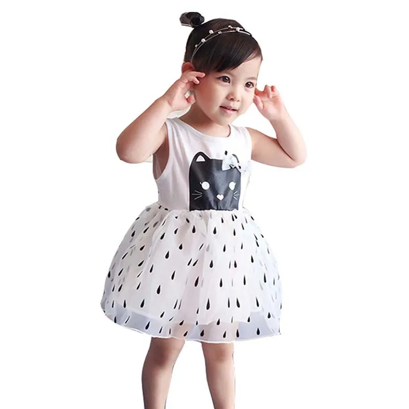 

2018 Children's Clothing Baby Girls Infant Dress Sleeve Girl Clothes Princess Dresses For Girls Cute Dot Totter Dress