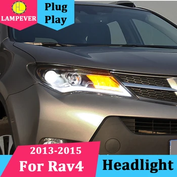 

Car Front light for RAV4 Headlights New RAV 4 LED Headlight DRL Lens Double Beam H7 HID Xenon Car Head lamp PW Style