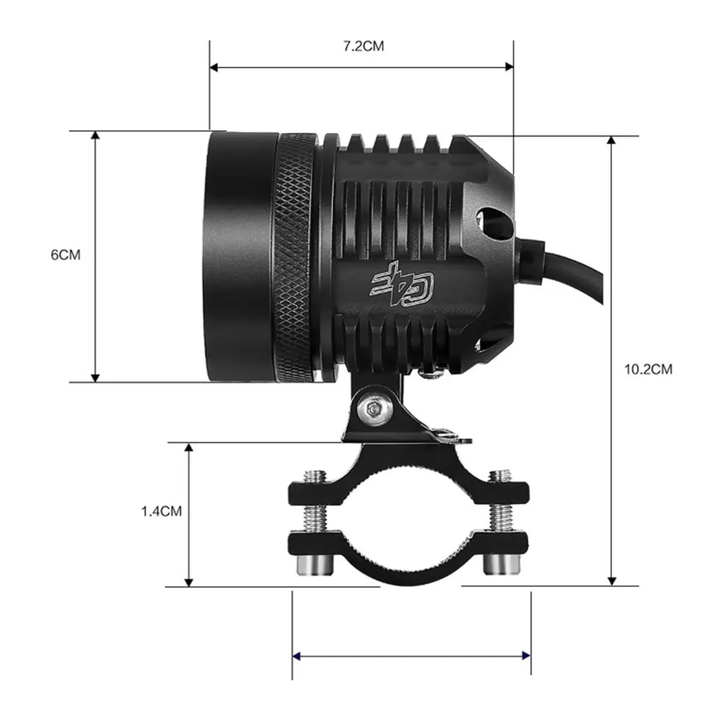 

ZCSL-01 2 Pcs Universal Waterproof 6 Beads Led Motorcycle Light Engine Headlight Spot Light Motorbike Driving Headlamp