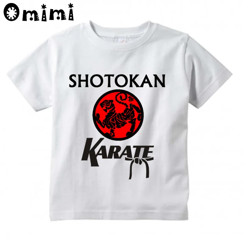 Мальчики/девочки японский Kanji Shotokan Karate дизайнерская футболка детские