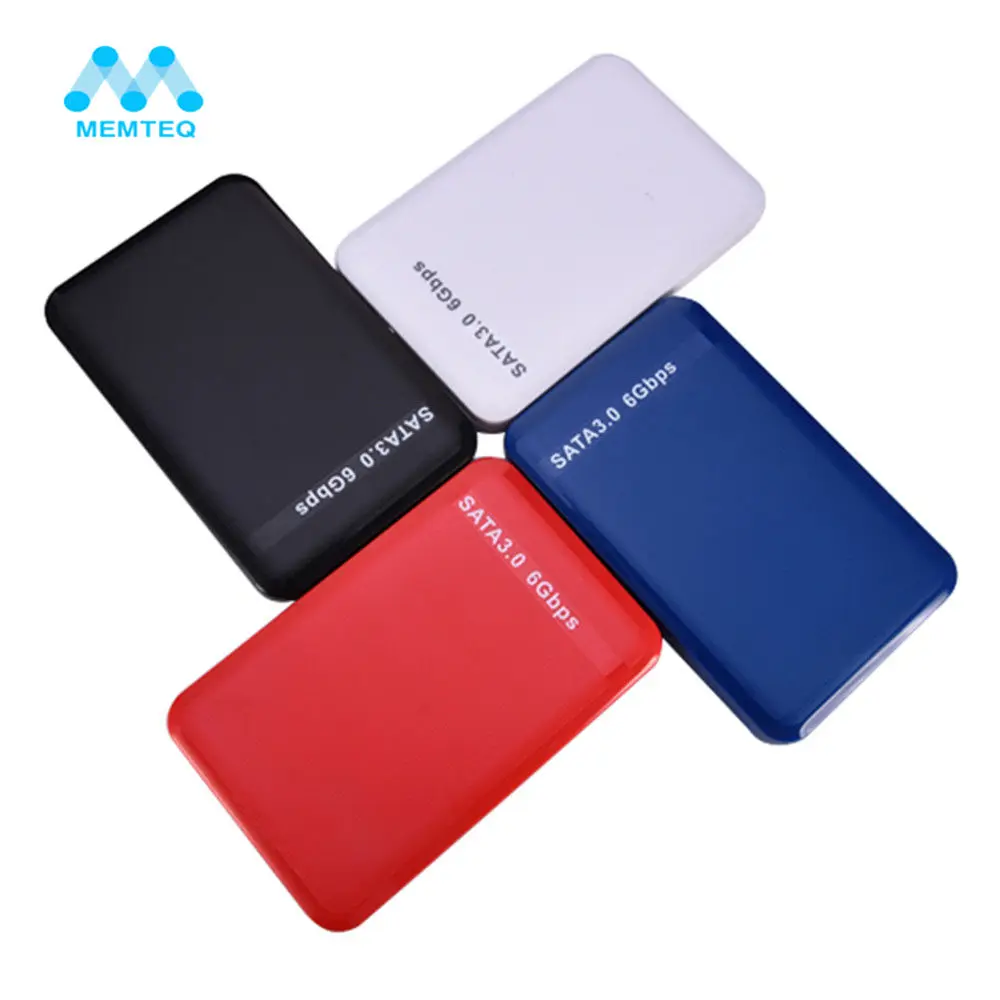 

MEMTEQ 1pc 2.5" Sata usb Hard Drive Case 6Gbps sata usb 3.0 hdd Caddy 7mm/ 9.5mm thickness Enclosure SSD HDD Caddy Color Random