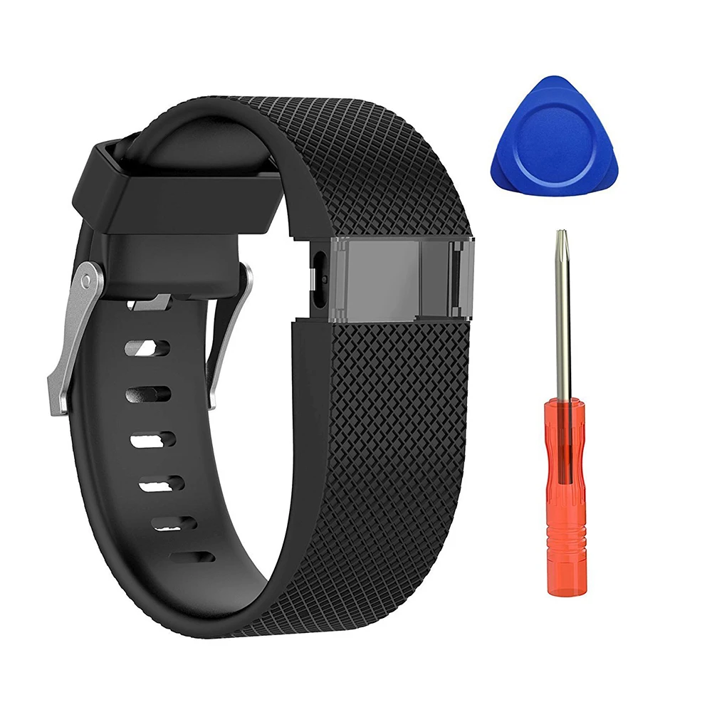 Сменный ремешок для часов Fitbit Charge HR силиконовый браслет с металлической пряжкой