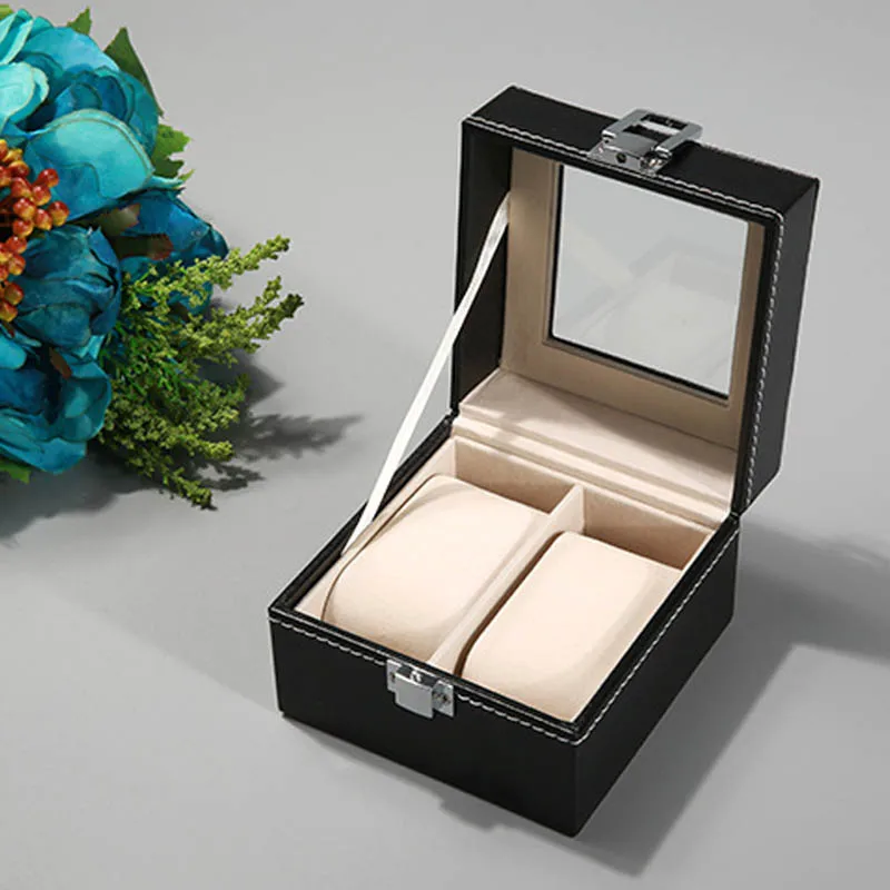 

Hot selling luxury PU Leather Watch Display Box Storage Holder Organizer Watch Case Jewelry Display Watch Boxx