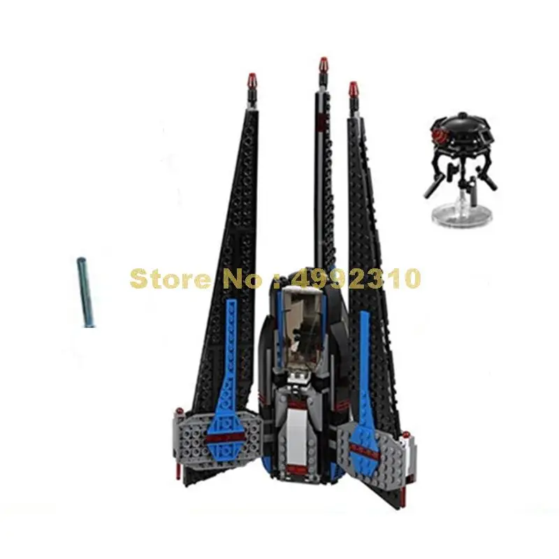 

597pcs star war the tracker i fighter 3 figures building block 75185 Bricks Toy