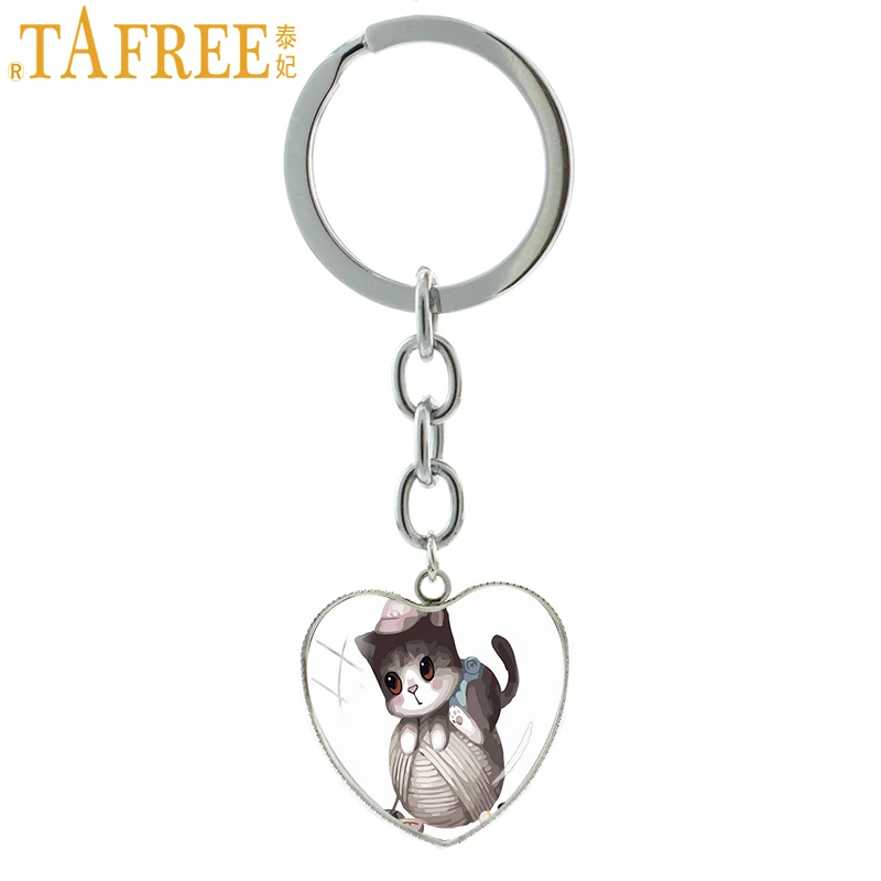 TAFREE активное домашнее животное брелок для кошек цепочка ключей в виде котов
