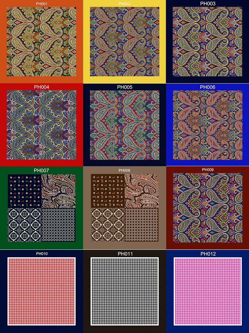Портной Смит Роскошные 33X33 см большой платок Пейсли Цветочный горошек карманные квадраты из микрофибры трафаретной печати мужские носовые платки