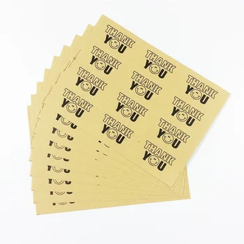 

1200 Pcs/lot New Thank You With Smile Face Stickers Kraft Paper Labels Food Gift Sealing Stickers For Wedding Gifts Scrapbooking