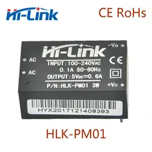 5 шт./партия, AC-DC, 90-264 В до 5 В, 3 Вт, мини-модуль питания, Hi-Link HLK-PM01, CE, RoHs сертификаты