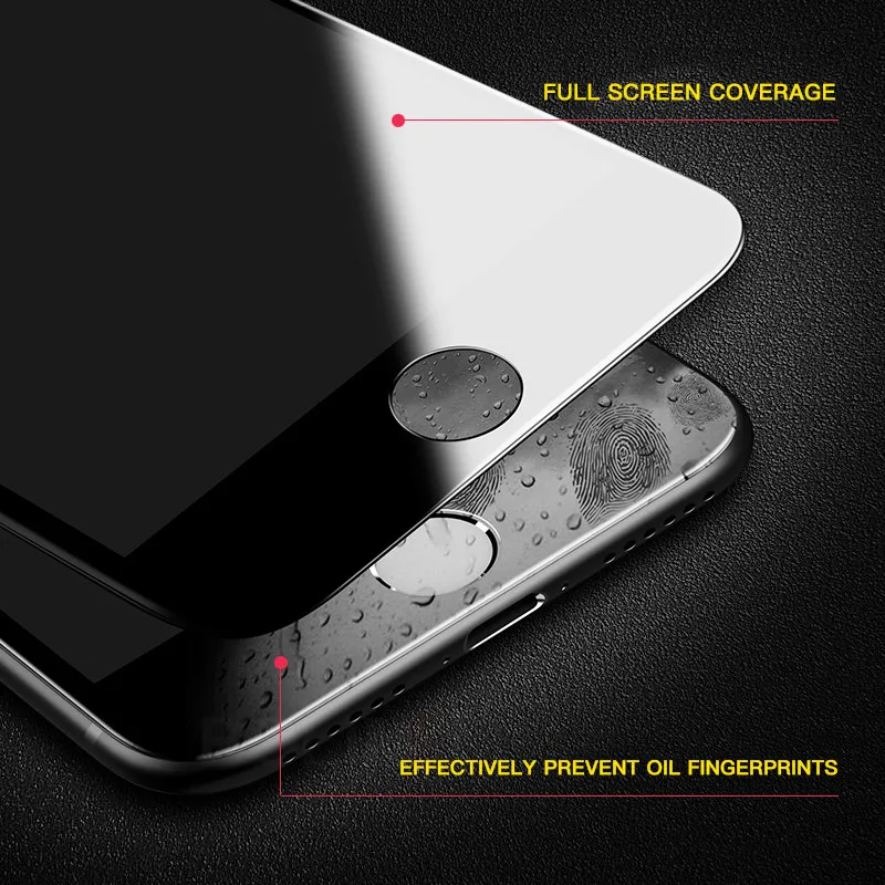 Защитное 3d стекло с мягкими краями и полным покрытием для iPhone 6 s Plus 8 7 закаленное