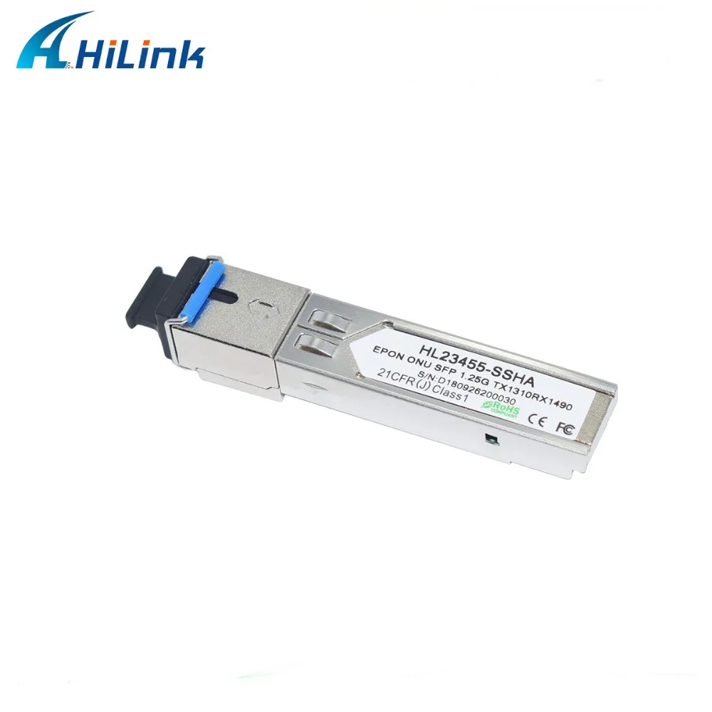 EPON ONU 20 км Tx1310/Rx1490 1 25 GGbps/1 Гбит/с SFP BiDi SC/UPC коммерческая температура|Оптоволоконное