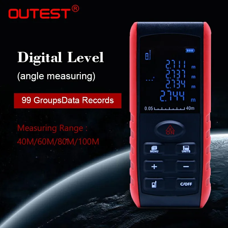 

OUTEST Digital laser rangefinder distance measurer 40M 60M 80M100M Distance Meter rangefinder Range Finder Volume Measurement