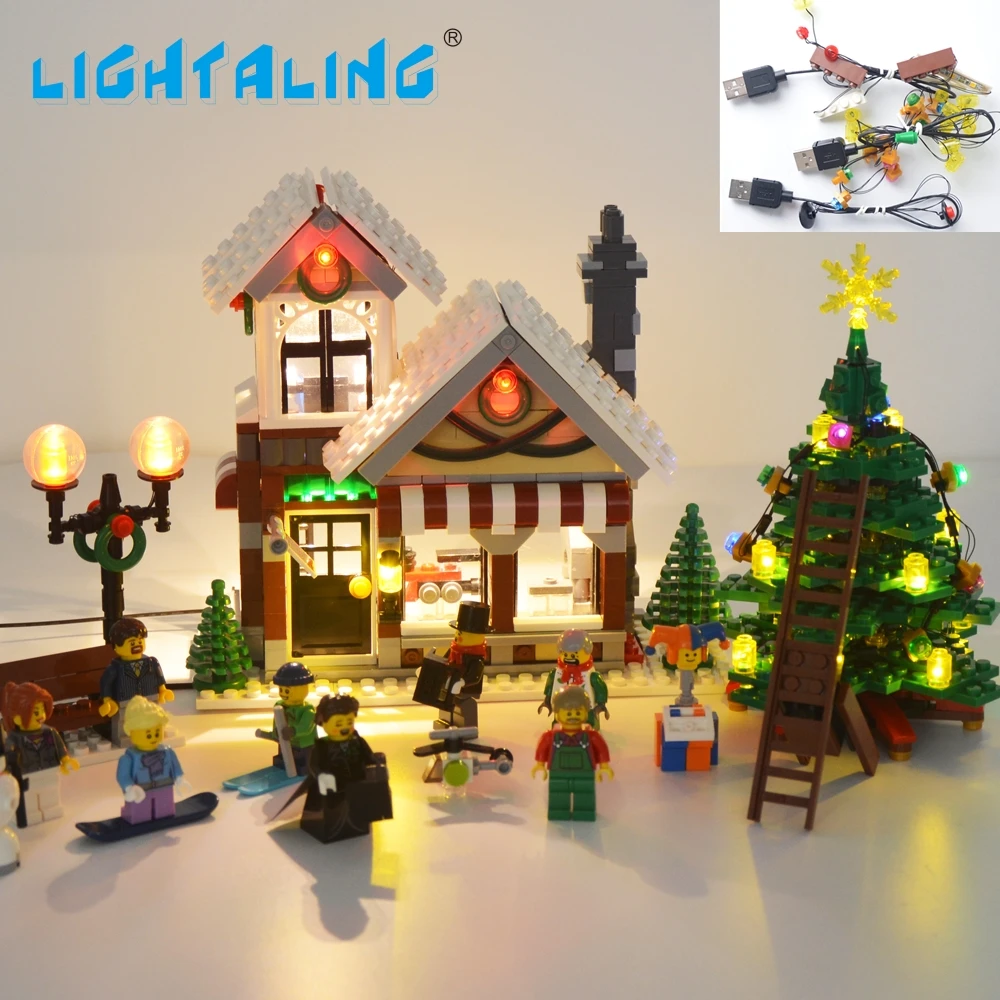 Lightaling LED Set (Only Light Set) For Creator Expert Winter Toy Shop Building Model Compatible with LEGO 10249