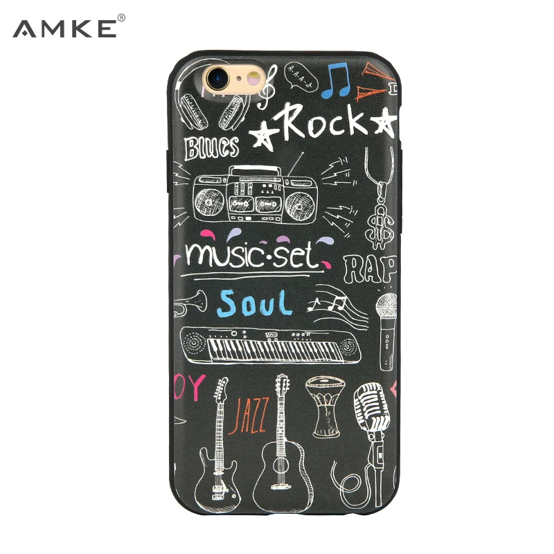 AMKE мобильный телефон Ультратонкий ТПУ case для iphone 6/6 s/6 плюс/6 s plus с rock феи шаблон