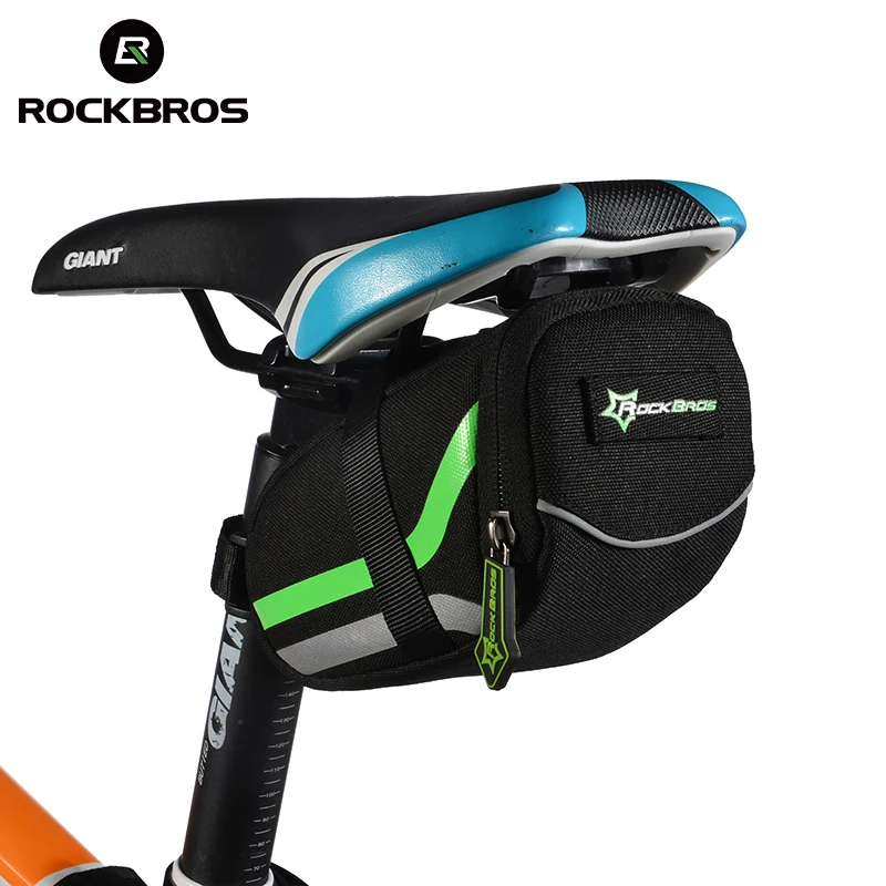 Flash Deal ROCKBROS Outdoor Cycling Mountain Bike Back Seat Bicycle Rear Bag Nylon Bike Saddle Bag Bicycle Accessories Tail Pouch Package 1