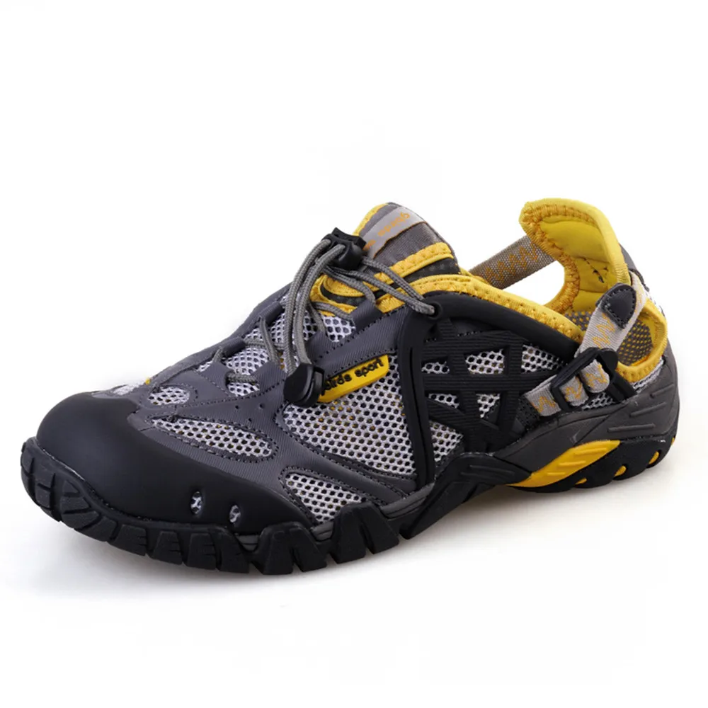 

Popular Trend Mens Hiking Shoes Quick Drying Women Water Sandals Breathable Trekking Trail Gray Sneakers for Man Size 11