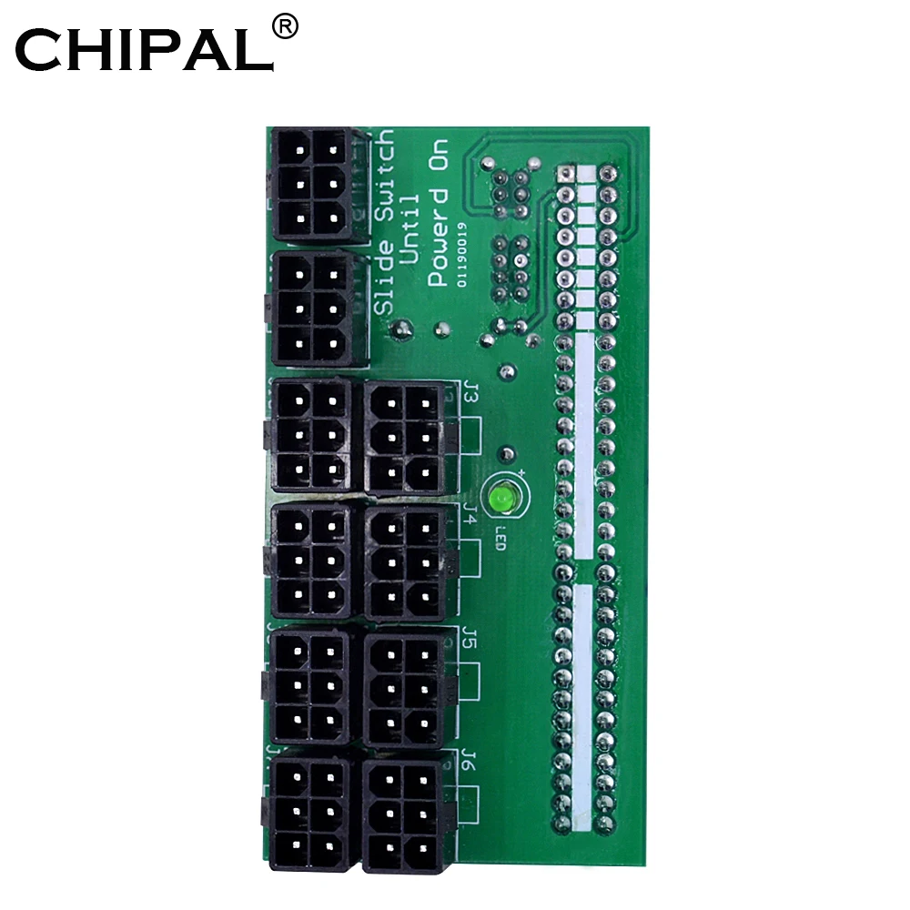 Плата блока питания CHIPAL ATX TAT 64 10 портов 6 контактный интерфейс для HP 1200 Вт 750 блок