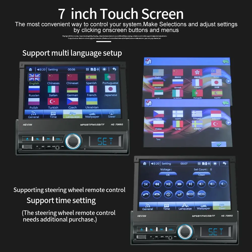 

Wireless Blurtooth Car Player U Disk Machine Card Player Bluetooth Player Car Audio Short Car Radio Car Accessories