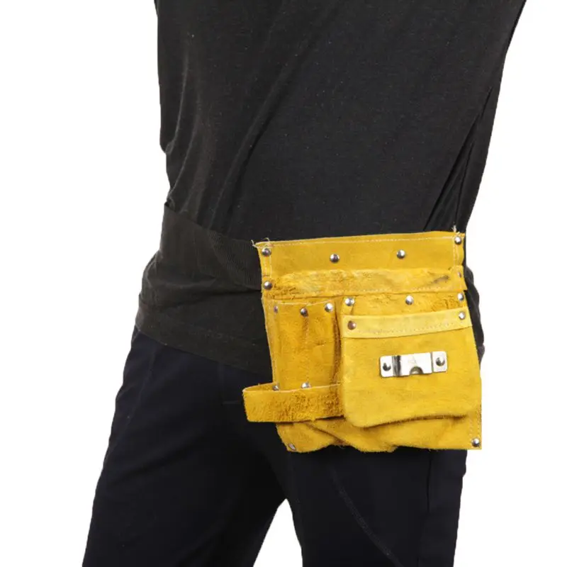 Belt Pouch Screwdriver Repair Tools Split Leather Holders Organizer