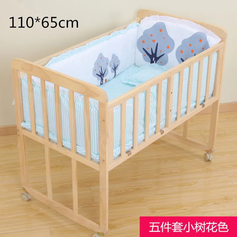 5 шт./компл. натуральный хлопок кроватки бампер съемный Детская кровать утолщенной детские постельные принадлежности декор комнаты новорожденных детс - Color: A10