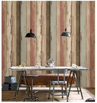

3 d Wallpapers for walls Murals PVC Vinyl Vintage Wall Paper Roll Texture Feature Old Wood Wallpaper 3d 10MX54CM