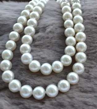 

CLASSIC DOUBLE STRANDS 9-10mmSOUTH SEA WHITE PEARL NECKLACE