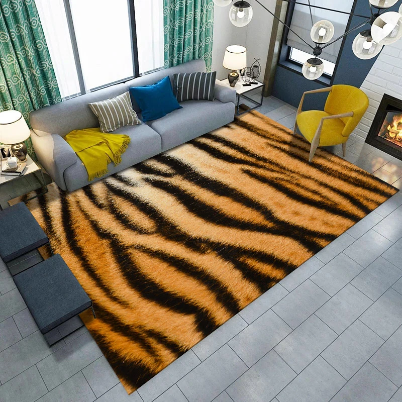 3D с рисунком «Тигр» с отпечатанным узором супер Фланели Точки Пластик анти-скольжение уголок коврик коврики ковриков Декор Спальня ковёр для гостиной