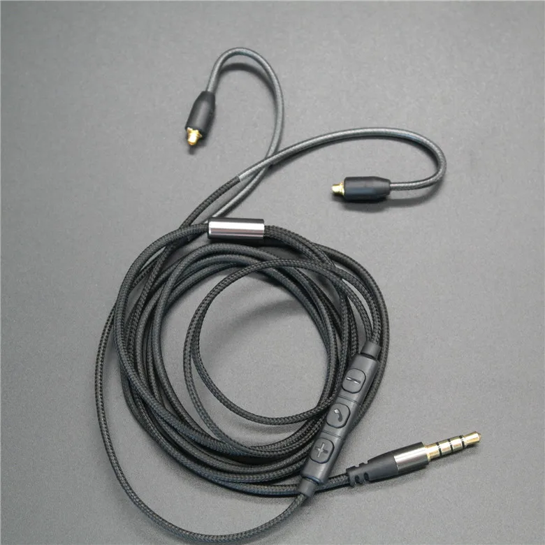 Заводской 10 шт. MMCX наушники кабель с HD микрофон для Shure SE215 SE315 SE535 наушников ремонт