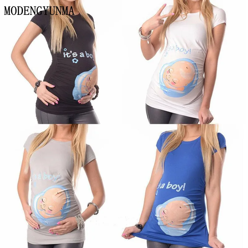 MODENGYUNMA Maternity tops for pregnant women short sleeve pregnant t shirt with baby girl print tees funny pregnancy t-shirts MODENGYUNMA Maternity tops for pregnant women short sleeve pregnant t shirt with baby girl print tees funny pregnancy t-shirts