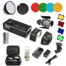 Godox AD200 2.4G TTL Flash 1/8000 HSS Monolight for Nikon Canon Sony + AD-S2 Standard Reflector + AD-S11 Color Filter Gel Pack