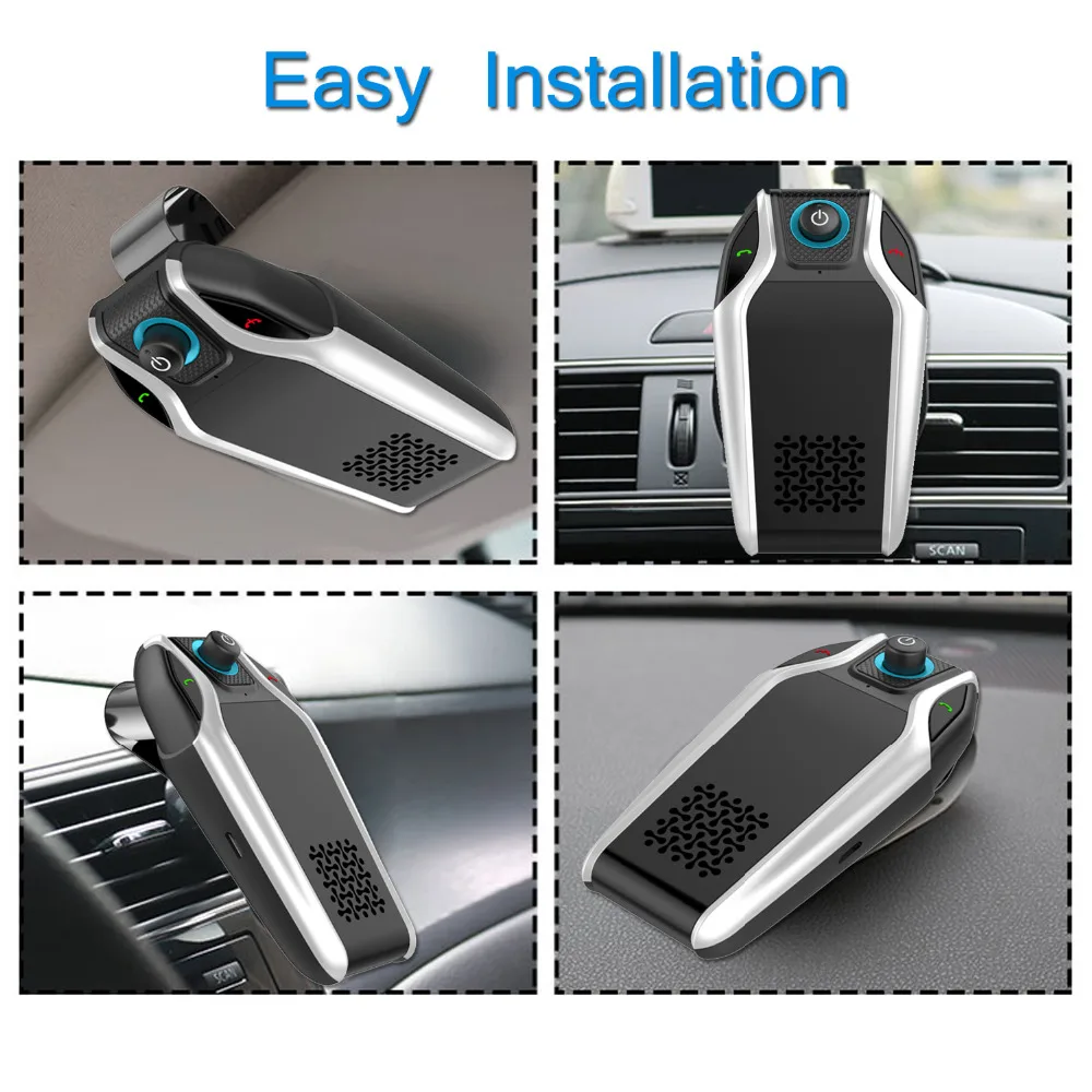 JINSERTA Bluetooth автомобильный комплект громкой связи беспроводной динамик телефон MP3