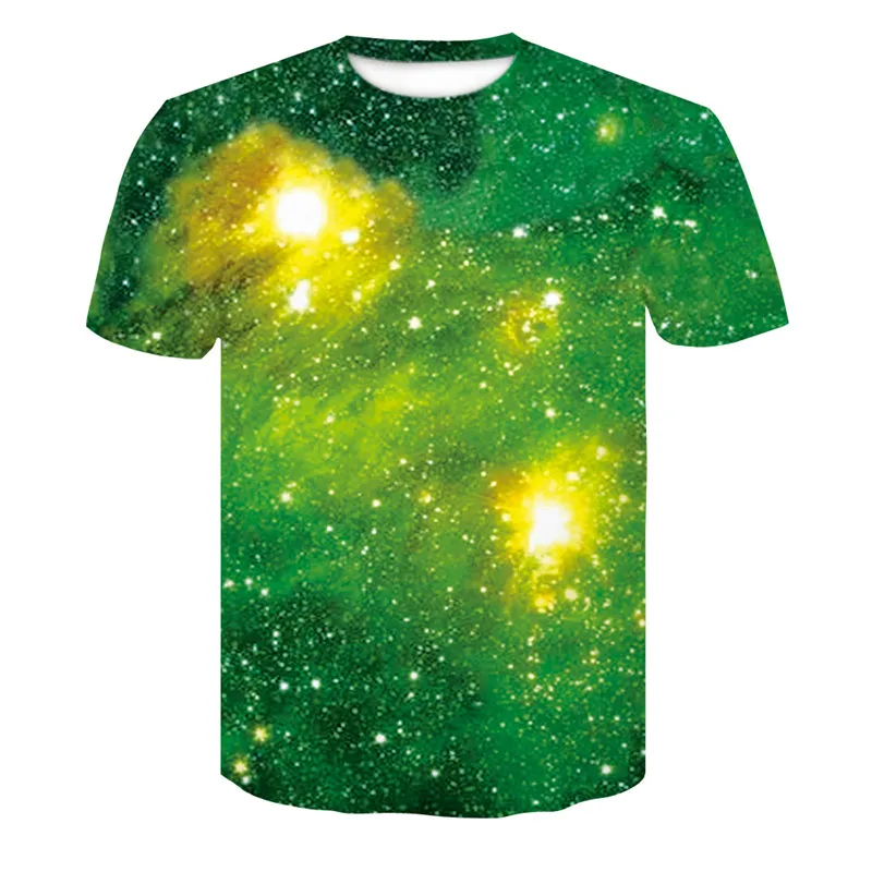 

2018 Space Galaxy T-shirt, men's 3D print T-shirt, funny cat shark cartoon fashion summer shirt and big shirt.