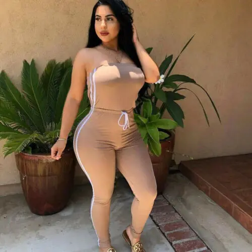 Women Jumpsuit Romper Bodycon Playsuit Strapless Casual Long Trousers Party US Pants Women Jumpsuit Romper Bodycon Playsuit Strapless Casual Long Trousers Party US Pants