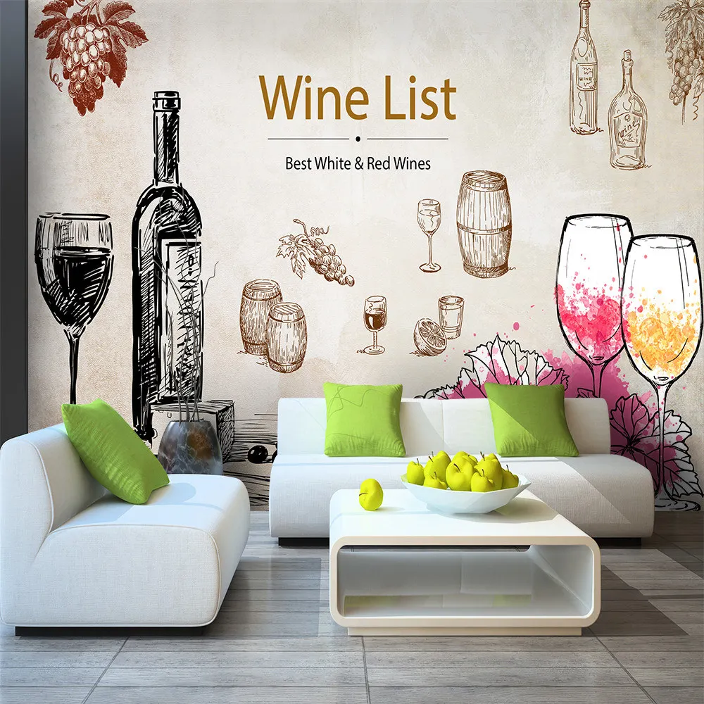 

Decoration Textile wallpaper Vintage Wine Winery Wine Cellar Bar Hotel Wall Customization