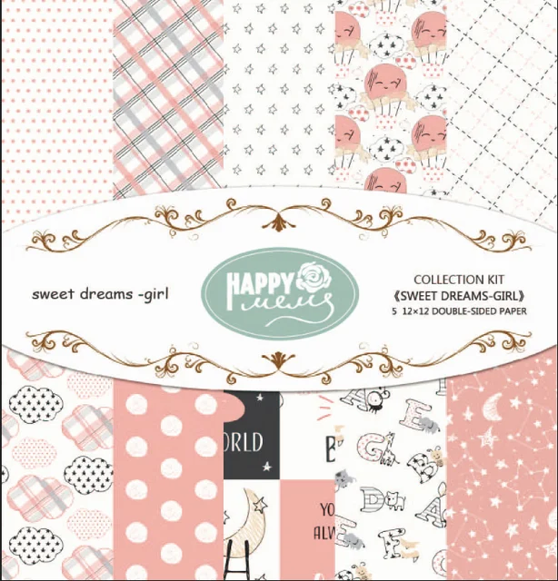 Special Offers Happymems 5PCS/Pack 12*12in Double-Sided Craft Paper Sweet Dream-Girl Style Craft Paper DIY Scrapbooking Pattern Craft Paper Special Offers Happymems 5PCS/Pack 12*12in Double-Sided Craft Paper Sweet Dream-Girl Style Craft Paper DIY Scrapbooking Pattern Craft Paper
