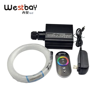

Westbay 16W RGB LED Optic Fiber Light 150pcs 0.75mm 2M Touch Remote Star Ceiling Kit Light End Glow Fiber Optic Light Decoration